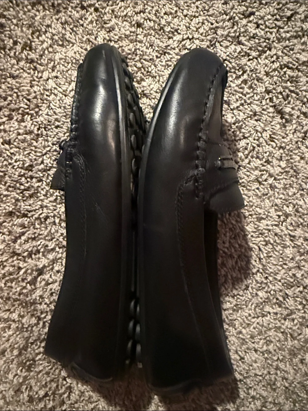 Vionic Black Leather Penny Loafers